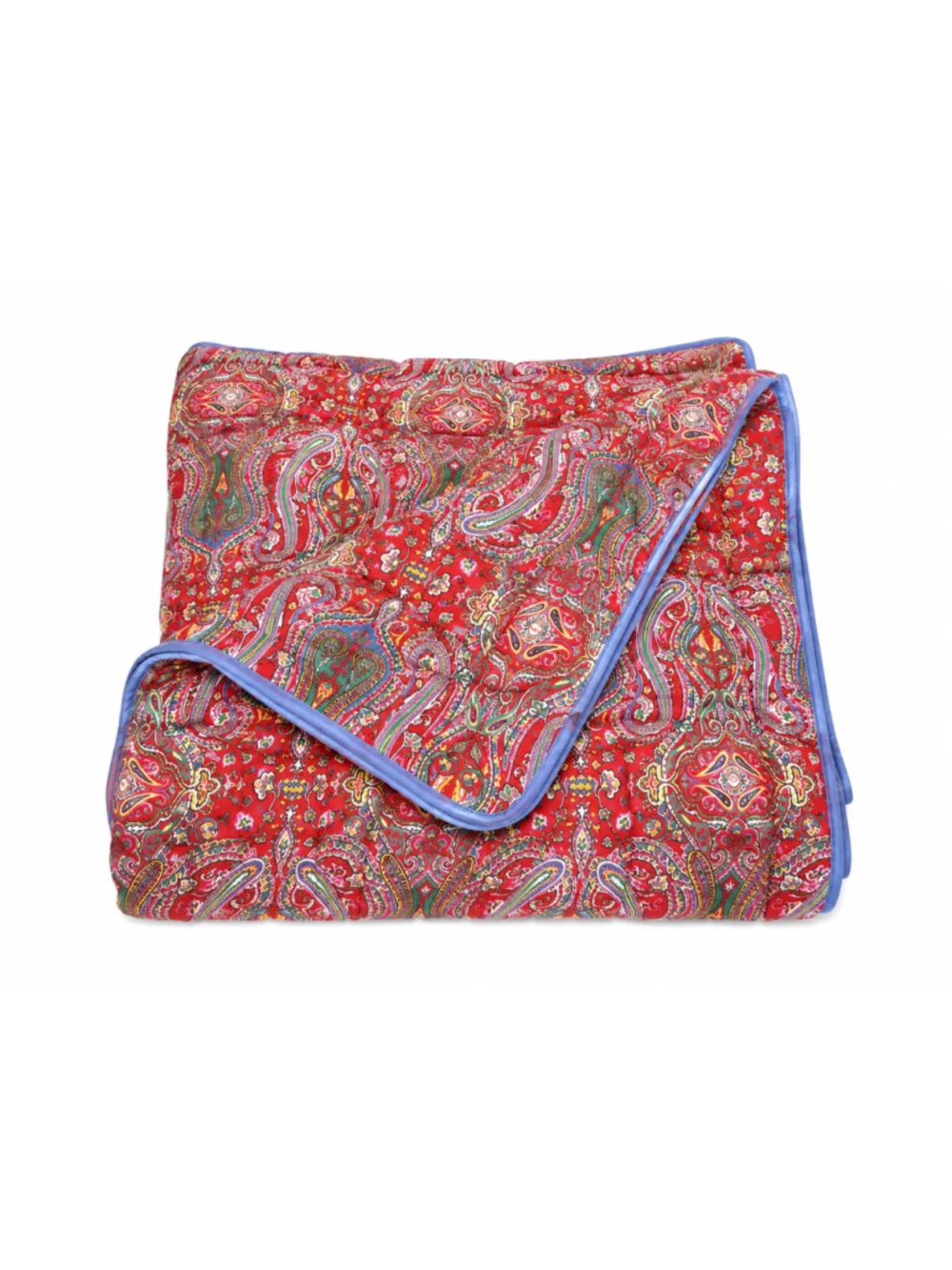 Ralph Lauren Full Queen Paisley Duvet Cover Red Beach Cottage Coastal Cotton